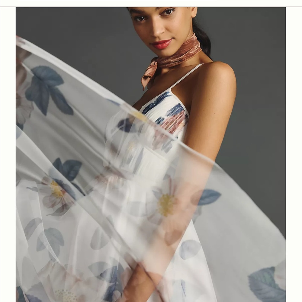 Geisha Designs V-neck Corset Tulle Dress - Picture 4 of 11
